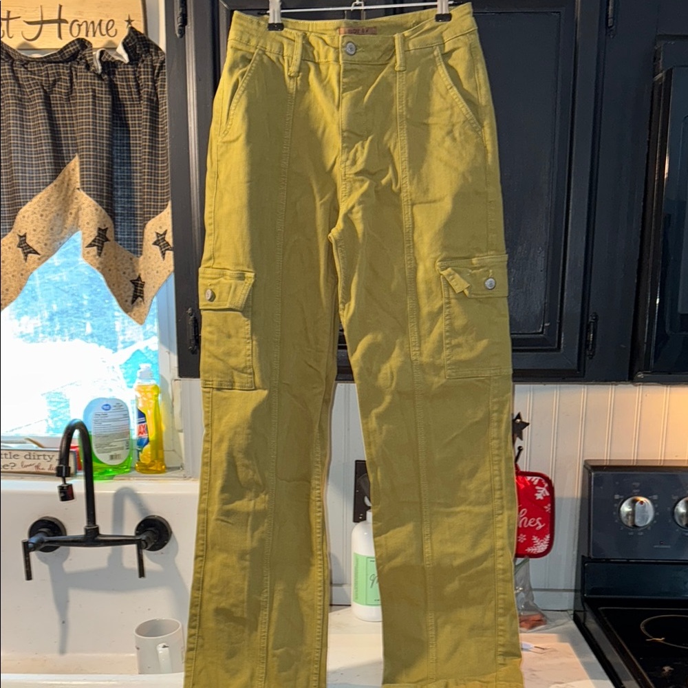 Judy Blue Green Cargo Jeans Relaxed Fit